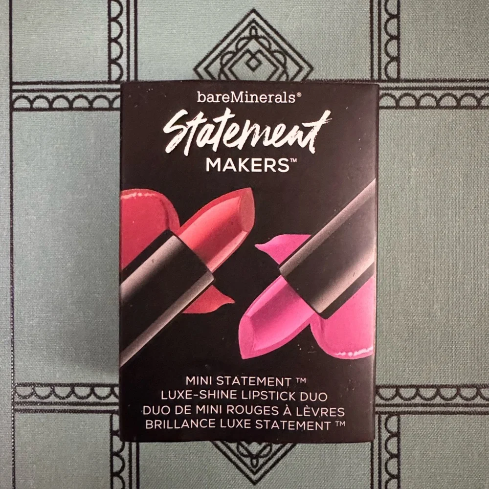 BareMinerals Statement Makers Mini Lipstick Duo Hustler Frenchie NEW IN BOX